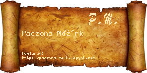 Paczona Márk névjegykártya
