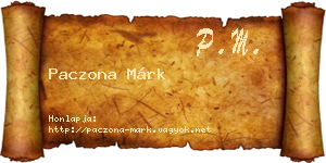 Paczona Márk névjegykártya